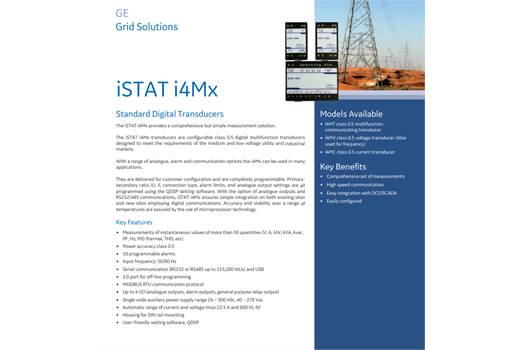 Ge Grid Solutions (Areva / Alstom) i4MTX5U2CNNNNX  Istat Programmable 