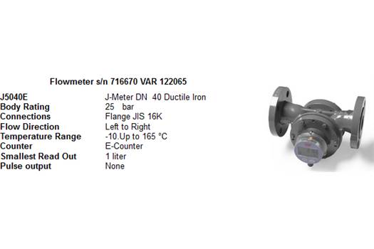 VAF Instruments J5040E Flowmeter 